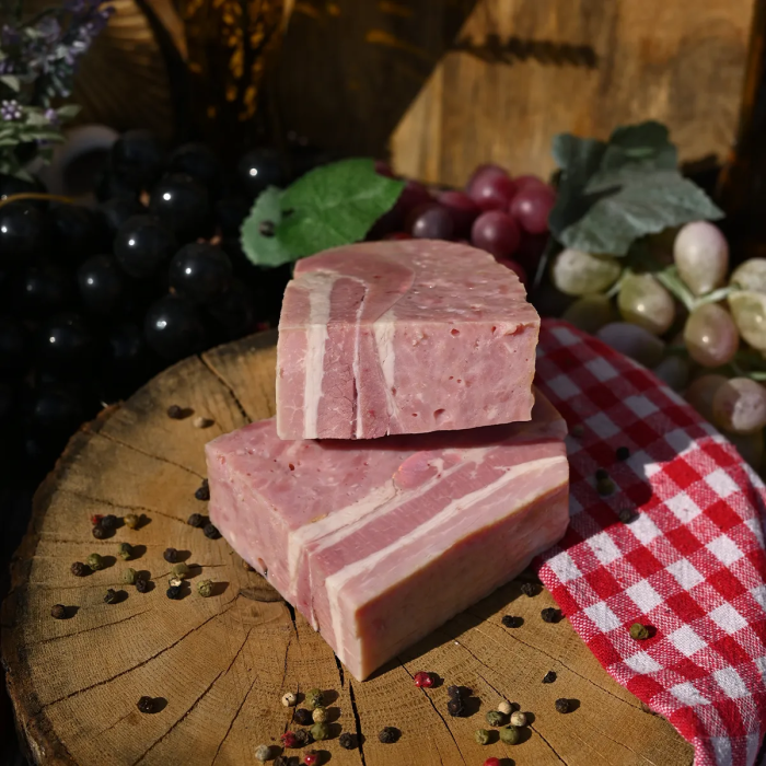 Házi rakott császárszalonna (füstölt-főtt)